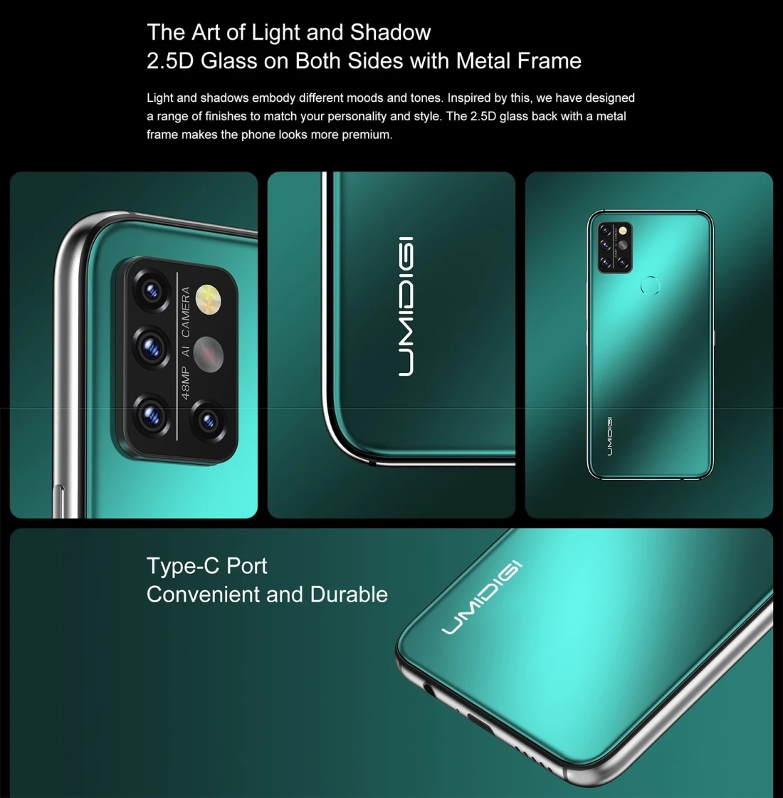 UMIDIGI A9 Pro Smartphone 4GB 64GB Quad 48MP Back Cameras 4150mAh Face Fingerprint ID 6.3 inch Android 10 4G Network Cellphone poco top phone