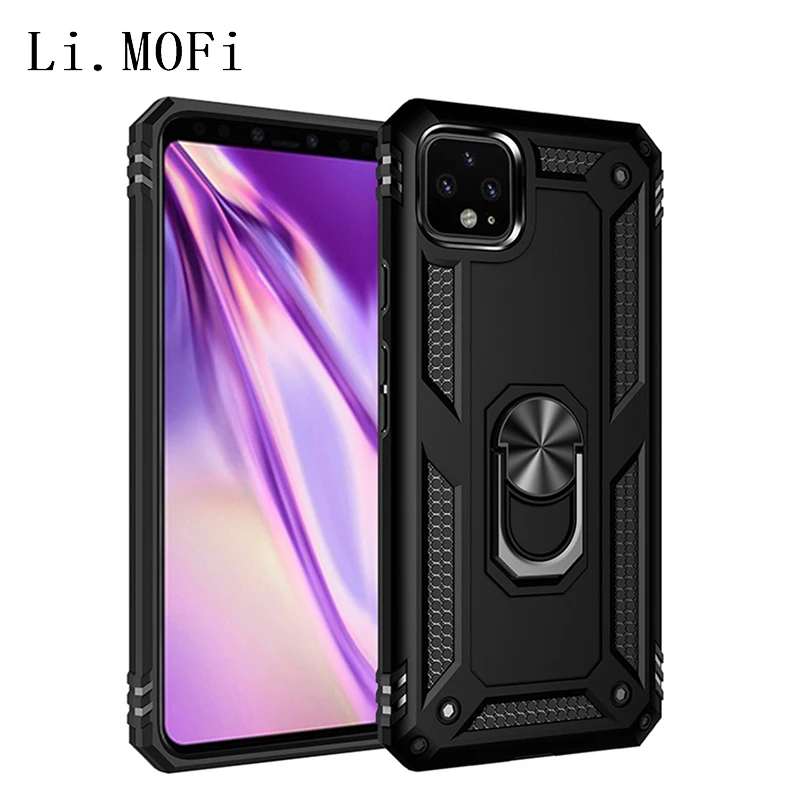 Чехол для Google Pixel 4 3A XL чехол с магнитным кольцом держателем модный армированный