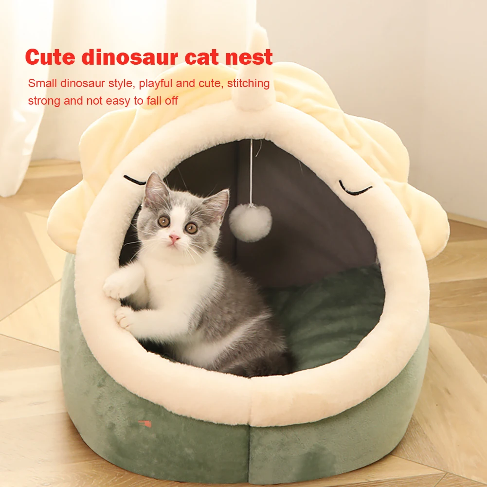 

Removable Dragon Shaped Washable Beds Indoor Detachable Semi-closed Pet House Kennel Nest Accessories