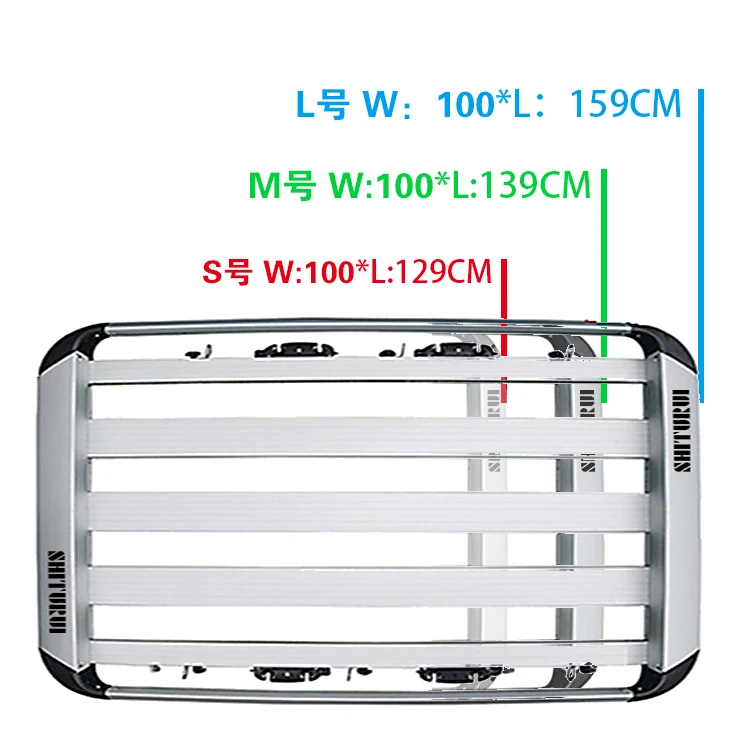 Багажная рама из алюминия для седанов хэтчбеков внедорожников Highlander CRV Murano Santafe