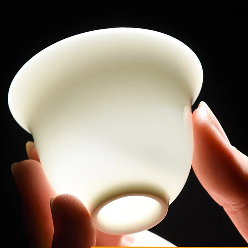 Чисто белая фарфоровая чайная чашка ручной работы керамические мастер чайные