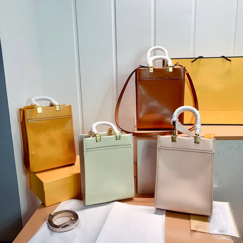 

102536 2021New women's high-end quality! Portable practical vertical Shopping Bag Tote Bag Handbag diagonal bag