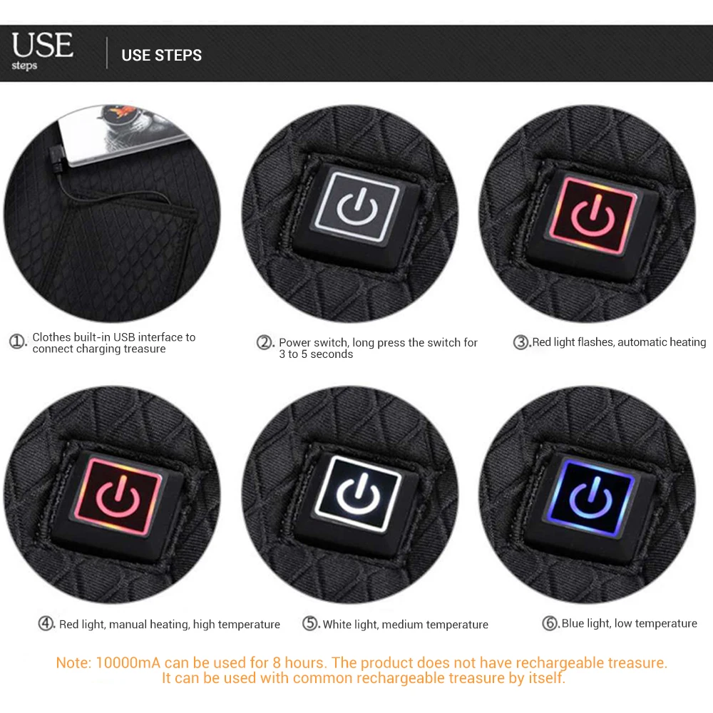 Новинка, мотоциклетная куртка, Мужская, USB, инфракрасный, электрический нагревательный жилет, жилет, теплая одежда, Chaqueta, мотоциклетная зимняя куртка для верховой езды