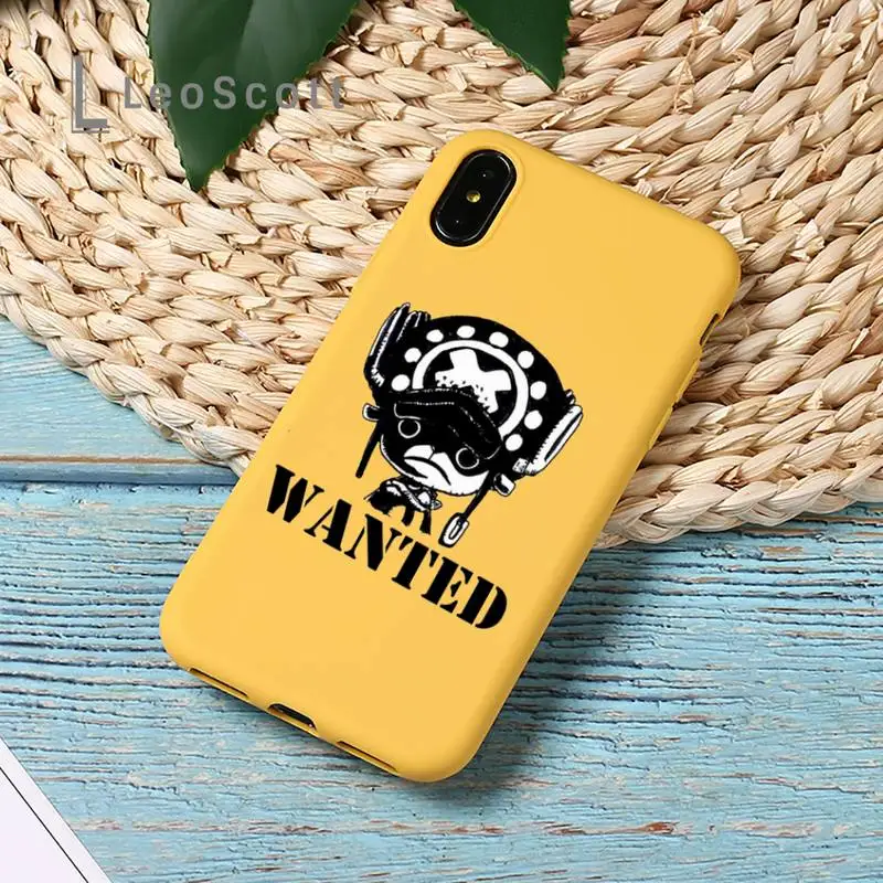 

One Piece Luffy Japanese Manga Phone Case Yellow Candy Color for iPhone 11 12 mini pro XS MAX 8 7 6 6S Plus X SE 2020 XR