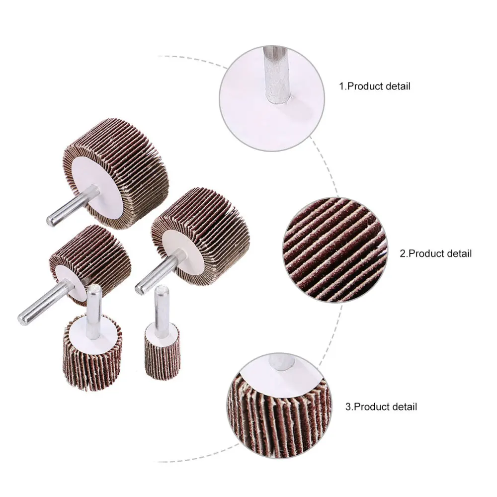 

10Pcs Louver Grinding Head with Handle Hundred Impeller Sandpaper Wheel Polishing Wheel Sandpaper Polishing Rotary Tools (Assort