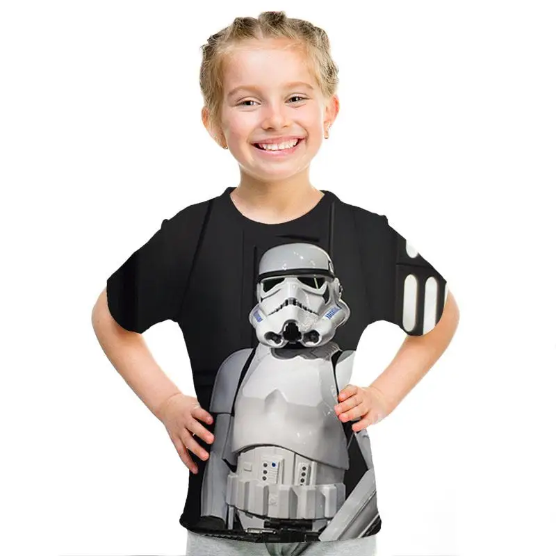 Звездные войны 3D imprimir bien de los hombres/las nias Топы Camiseta de manga corta Caballero Jedi imprimir nios camiseta de moda
