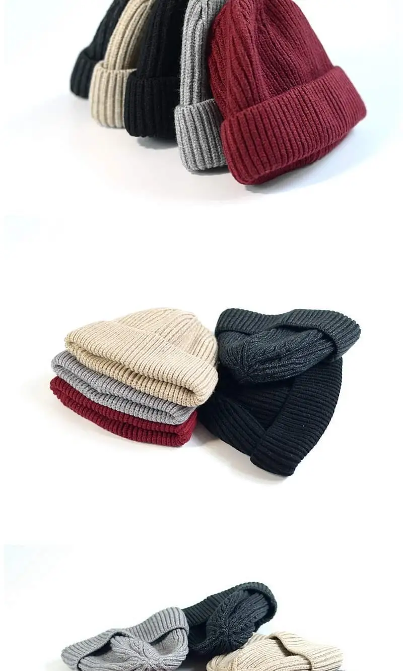 Вязаные мужские зимние шапки бини, шапки Skullies Bonnet, Зимние головные уборы для мужчин и женщин, Теплые Мешковатые шапки из флиса для спорта на открытом воздухе