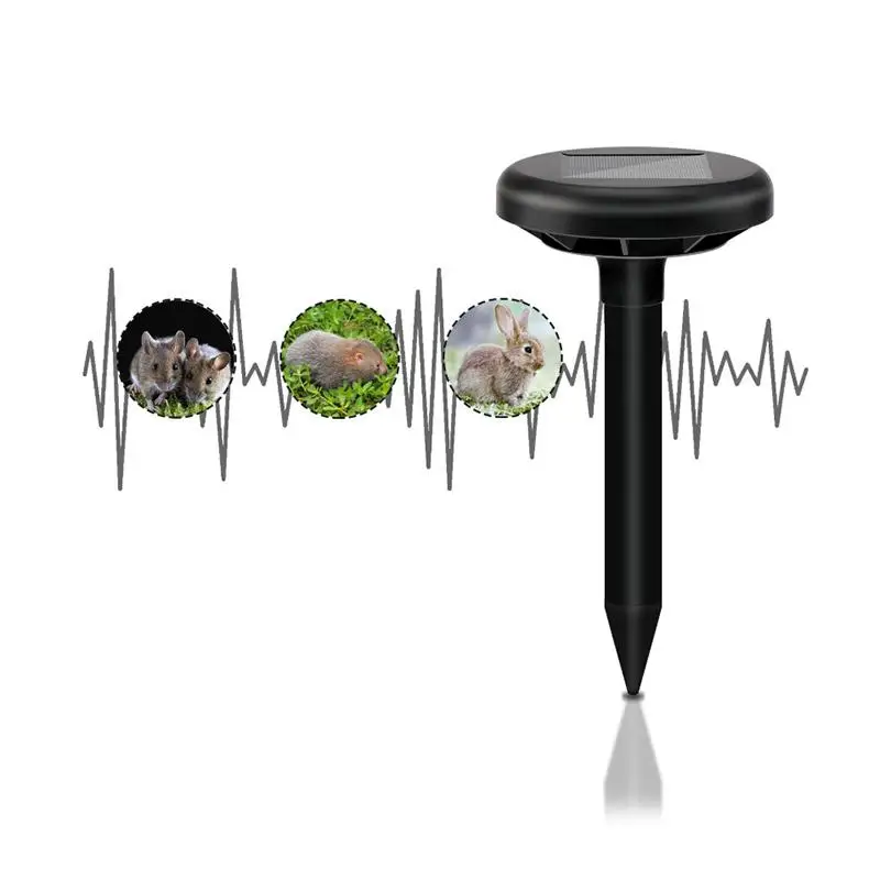LUXUGLOW 2pcs Outdoor Ultrasonic Pest Repeller Garden Mole Repellent Solar Power Snake Bird Mosquito Mouse Control Yard | Дом и сад