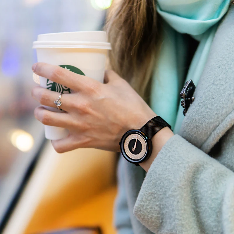 Часы Shengke женские кварцевые с характерной текстурой модные повседневные