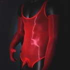 Мужское сексуальное эротическое боди с открытым голенищем, яркие блестящие мягкие Эластичные Обтягивающие гей-колготки