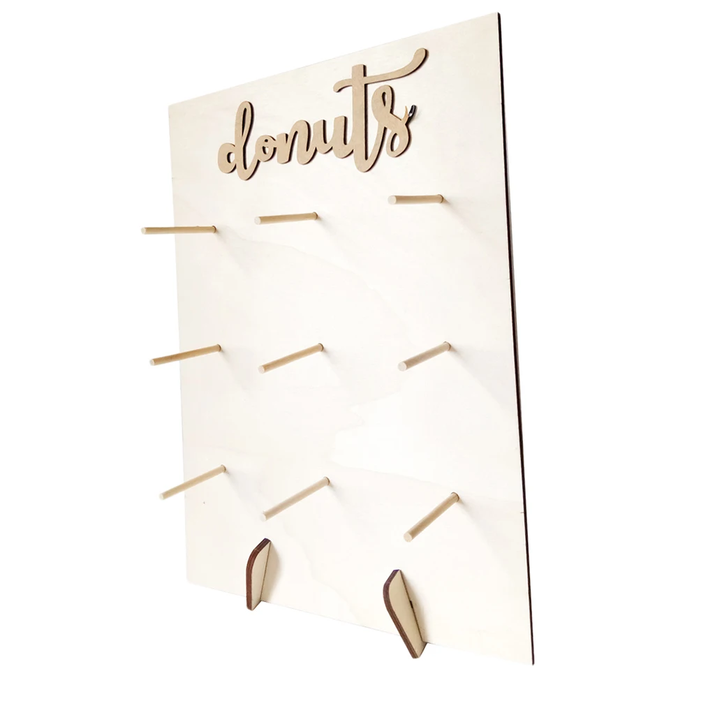 Деревянная подставка в виде пончика украшение вечерние держатель для