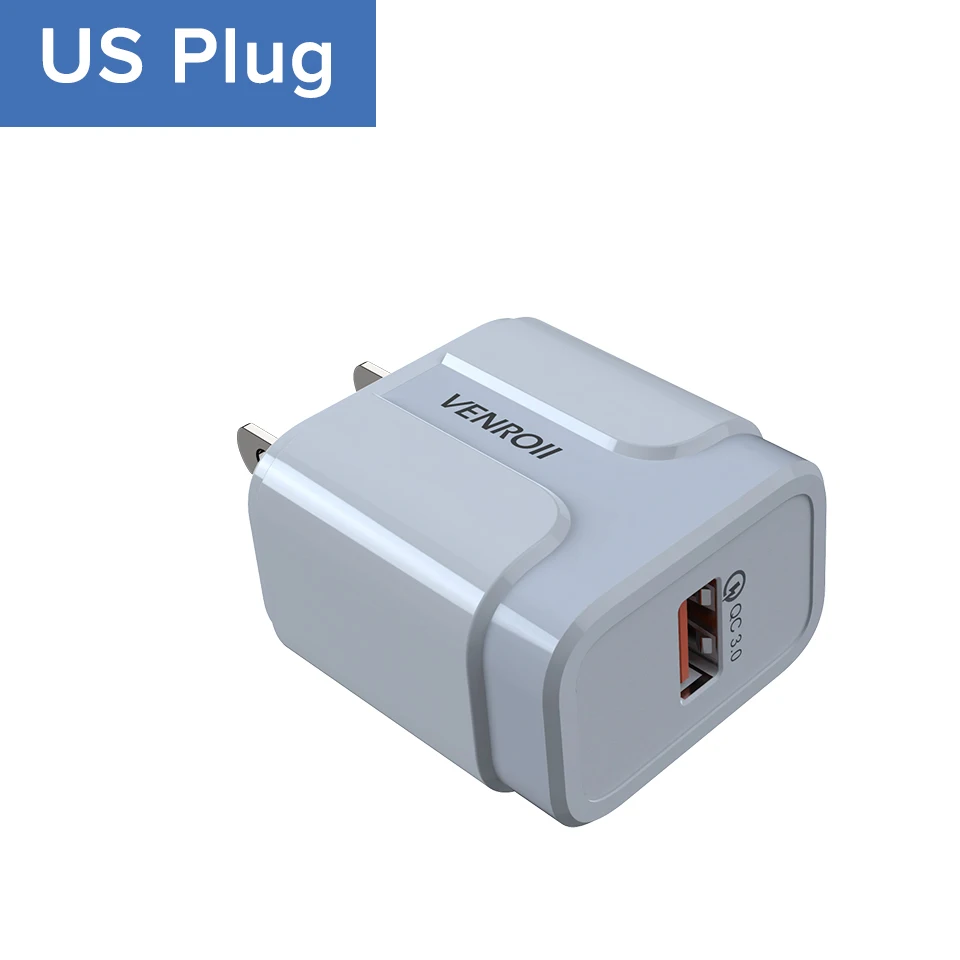 White US Универсальное зарядное устройство USB 5 в 3 А для планшета, сотового телефона, настенное зарядное устройство для samsung, huawei, Xiaomi, Oneplus QC3.0, адаптер для мобильного телефона - Тип штекера: White US