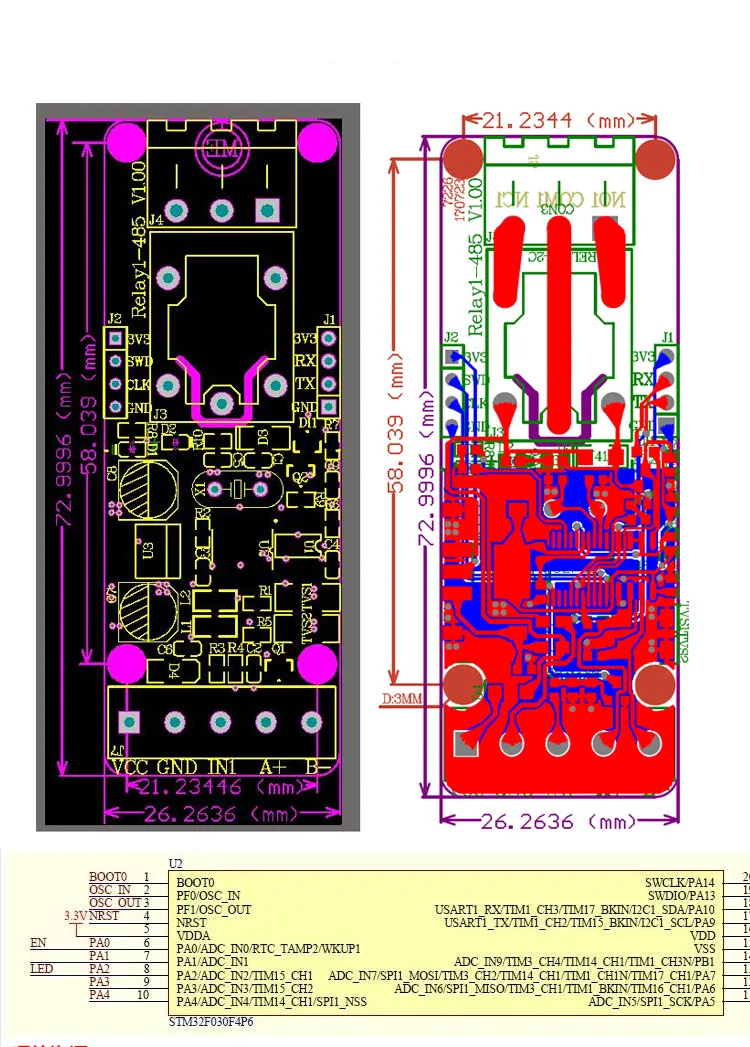Modbus-Rtu 1/2/4 канала 12 В релейный модуль коммутатора Вход/Выход RS485/ttl Связь