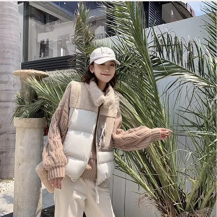 Женский меховой лоскутный жилет 2019 осень и зима короткий из искусственной