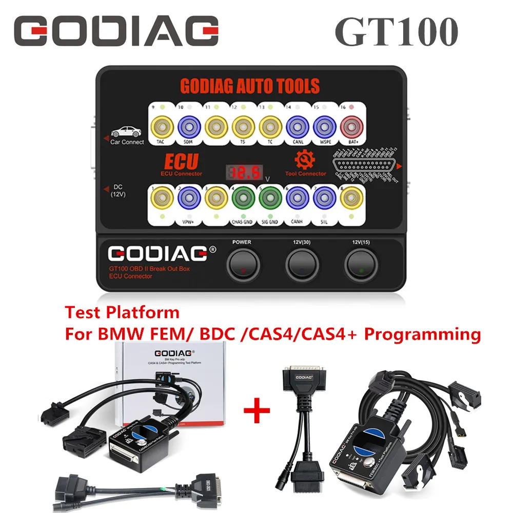 GODIAG GT100 автоинструменты OBD II разъем блока управления ECU Плюс тестовая платформа