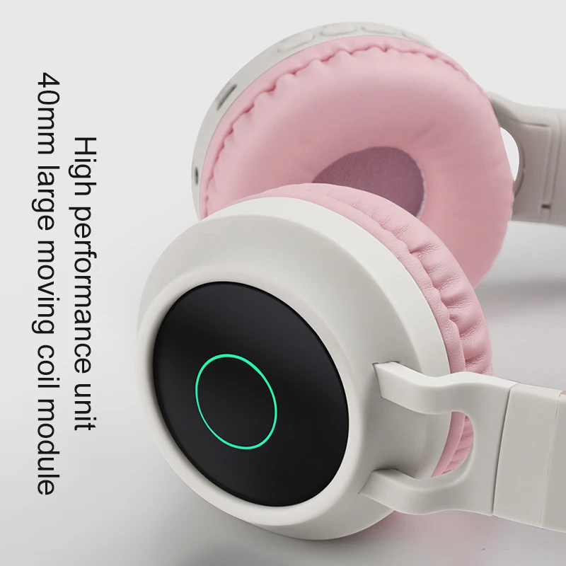 Детские беспроводные bluetooth-наушники с кошачьими ушками, складные стереонаушники, детские наушники для мальчиков и девочек, прекрасный подарок, светодиодный светильник