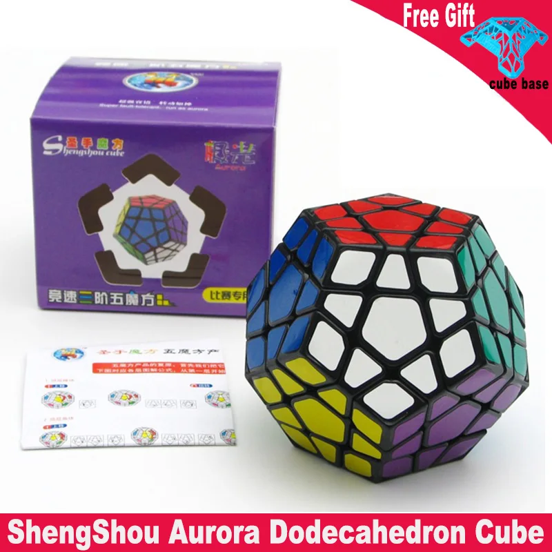 

ShengShou Aurora Dodecahedron Magic Cube Black Sticker Megaminx Cube Professional Educational Toys Gift DropShipping Cubo Magico