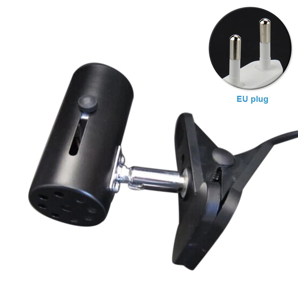 Base Bulb Clip With Switch Metal Reptile Pet Lamp Holder Fish Tank Fixture Heating Turtle Habitat Stand UVA+UVB Light Clamp | Дом и сад