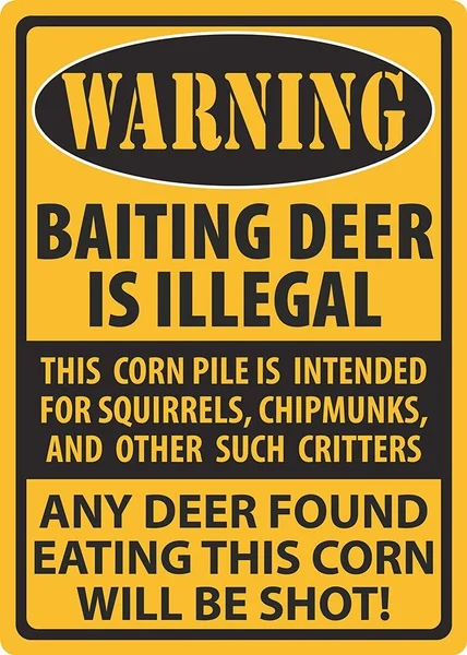 

Warning Baiting Deer Tin Sign