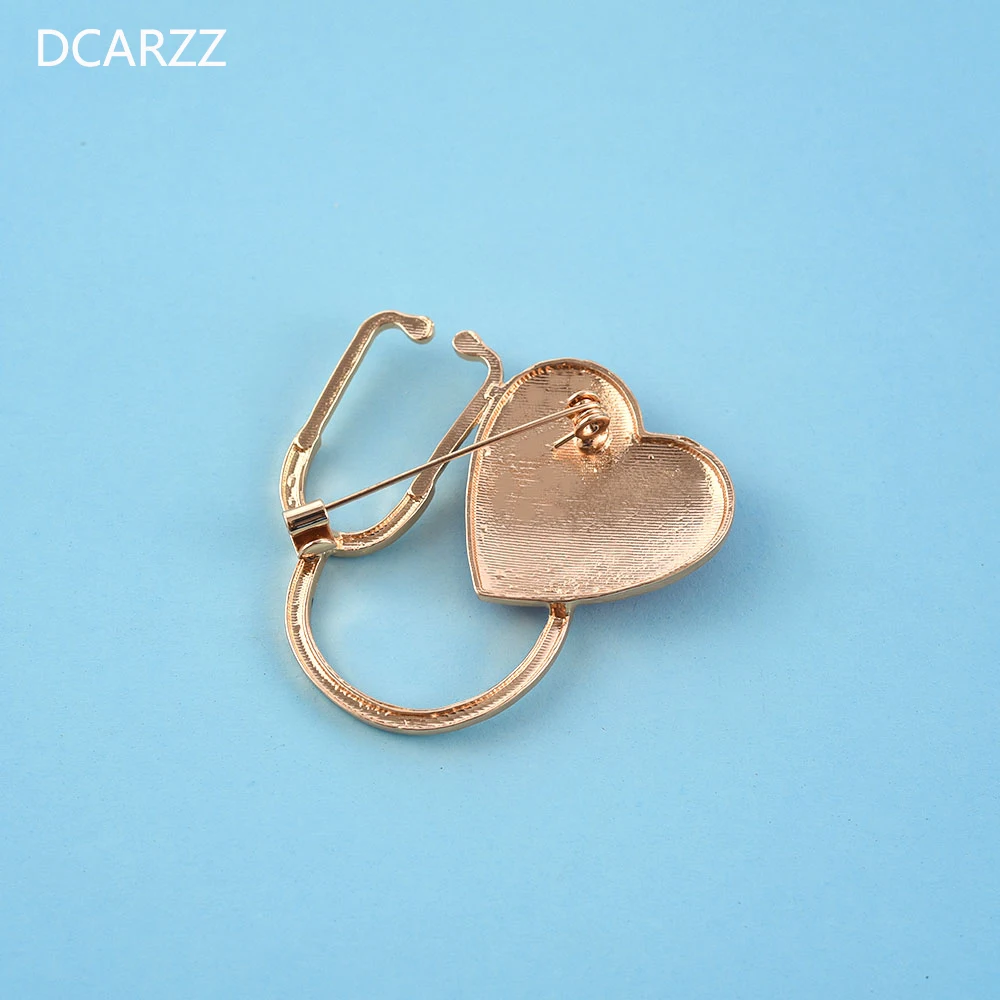DCARZZ Stethoscope Brooches Gold Gift Doctor Nurse Medical Pin Romantic Jewelry Party Black Enamel Lapel Pins Metal Women | Украшения и