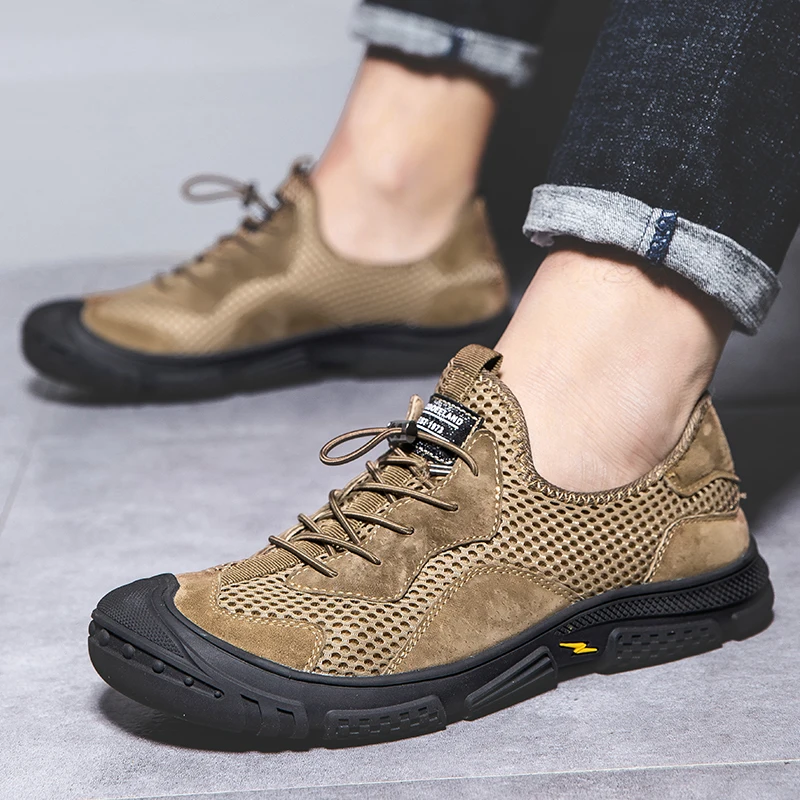 

Summer new breathable sports men's shoes men's running shoes hiking shoes non-slip mesh shoes