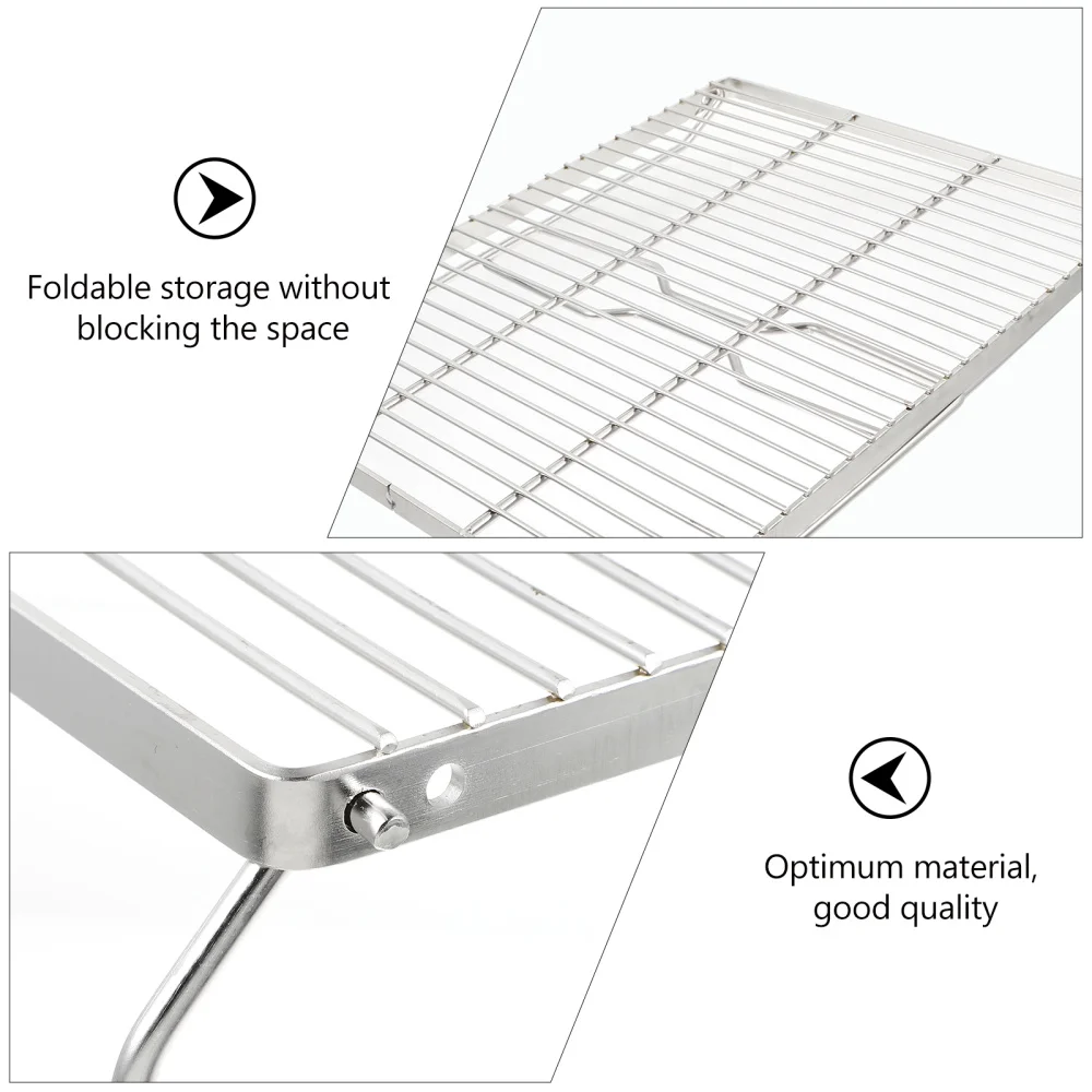 

1pc Stainless Steel Furnace End Holder Camping Barbecue Grill Pot Bracket