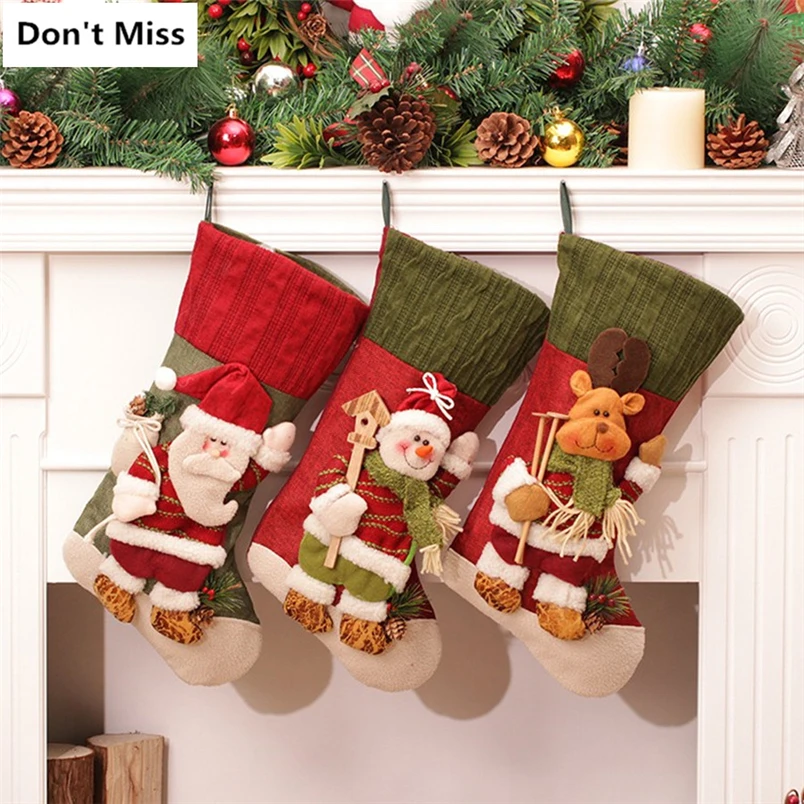 Подвесные Украшения для рождественской елки рождественские подарочные пакеты