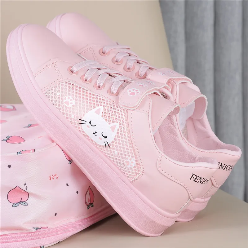 

Korean Shoes All-Match Casual Female Sneakers Dress Flats Women Round Toe 2021 New Summer Small Breathable Rubber Fabric Basic L