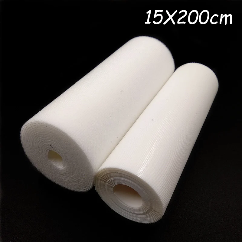White 15cmX200cm 2 м липучка крючки и петли супер мягкие детские безопасные для кожи пеленки diy одежда самоклеющиеся медицинского применения застежка швейные аксессуары - Цвет: White 15cmX200cm