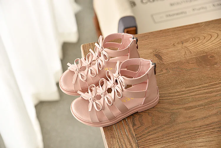 

toddler sandals three color baby girls sandals summer princess shoes for 1-15Y roman sandal