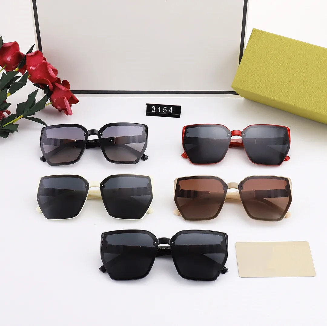 

3154 Star Same Style Square Sunglasses Blackout Thickened Large Frame Sunglasses Uv400 Men's And Women's Luxury Brand Sunglasses