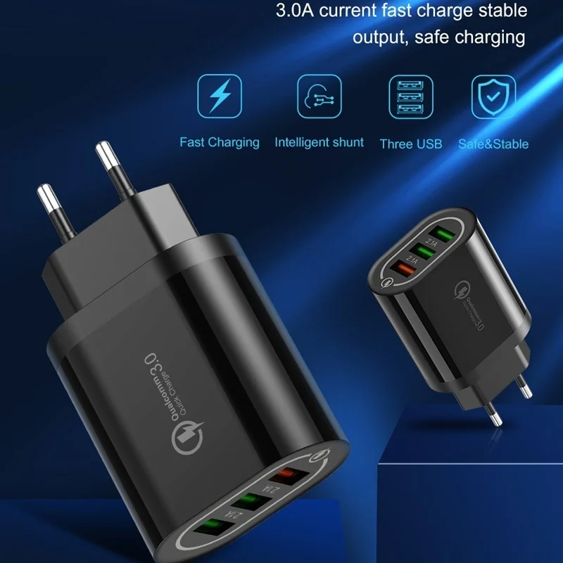 Tongdaytech USB зарядное устройство Quick Charge 4,0 3,0 для Iphone X 8 Carregador Portatil Быстрая зарядка для мобильных телефонов для samsung S10 Plus