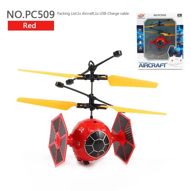 

UFO Drone RC Helicopters Fly Flying Mini Drone LED Flashing Light Up Toys Infrared Induction Flying Ball Kids Educational Toys