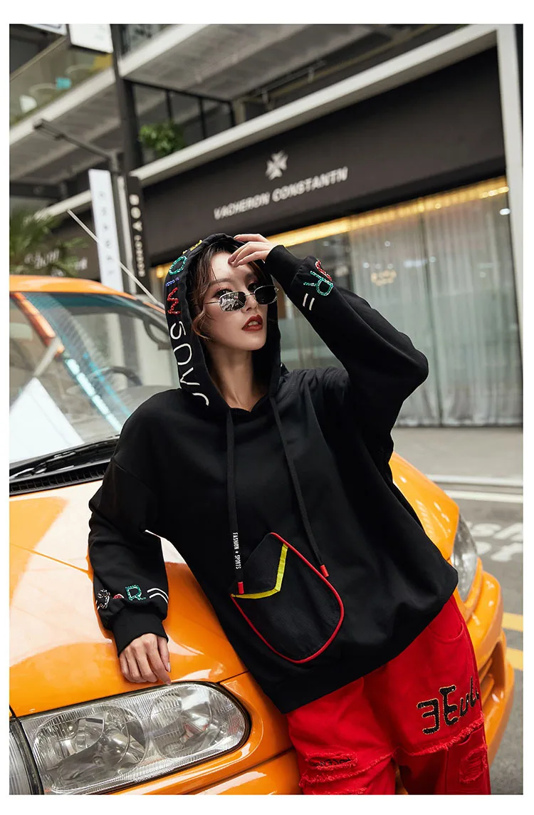 Max LuLu/ модная женская осенняя одежда в Корейском стиле в стиле панк женские толстовки с капюшоном винтажная женская спортивная фуфайка с вышивкой