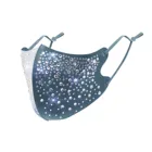 Маска многоразовая Женская маскарадная с золотистымиметаллическими стразами, Маска для Хэллоуина, косплея, Черная