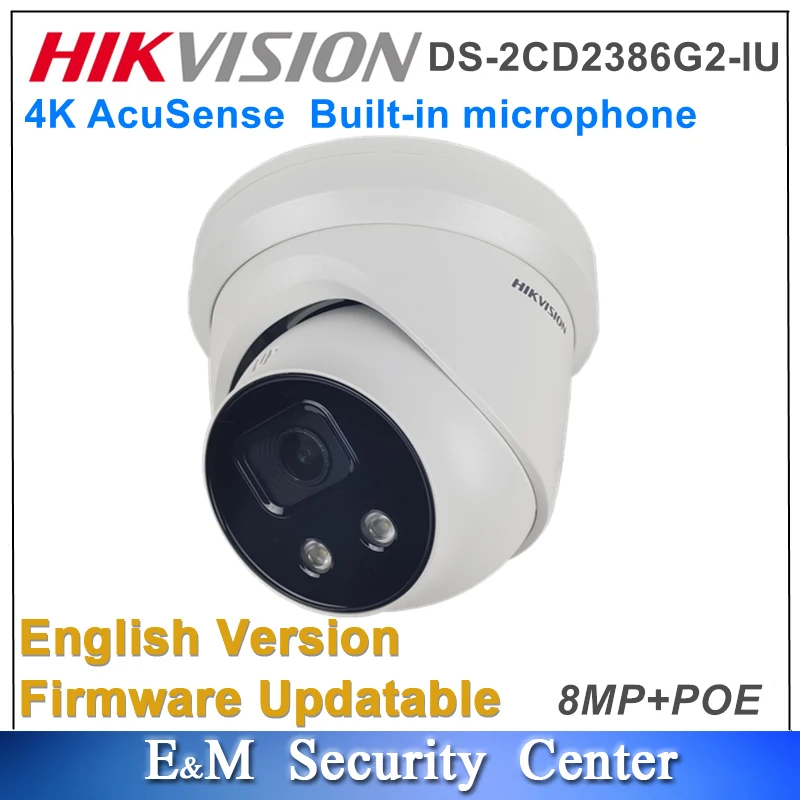 Оригинальный Hikvision DS 2CD2386G2 IU заменить 2CD2385FWD I 4K 8Mp ИК Mic собран в POE AcuSense
