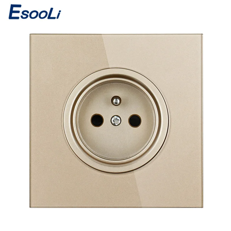 EsooLi французский стандартный настенный разъем питания Хрустальная стеклянная