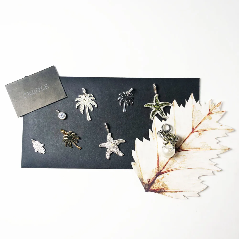 Кокосовое дерево рука Фатимы Морская звезда лягушка ожерелье кулон лето 2019