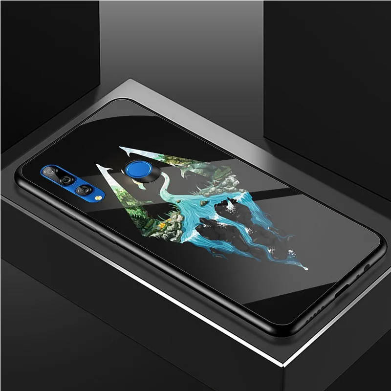 Skyrim логотип DIY Роскошный чехол из закаленного стекла для телефона Huawei Honor 30 20 10 Lite