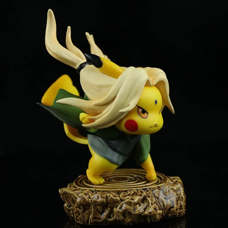 

Q Version Action Figure Model Pokemon10cm Tsunade CosPlay Pikachu Statue Model Boxed Figure Collection Toys for Children Gift