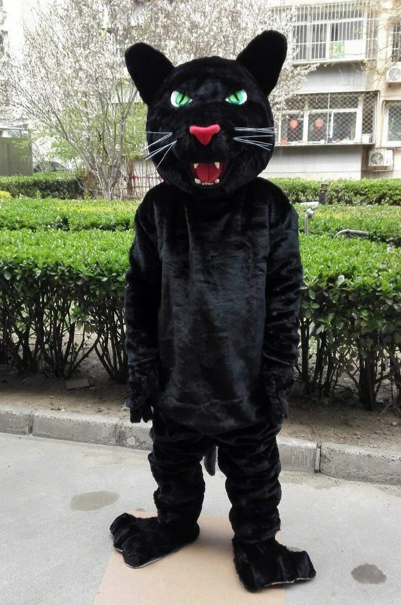 Хэллоуин Черный пантера Fursuit пушистый костюм талисмана костюма Косплэй Вечерние