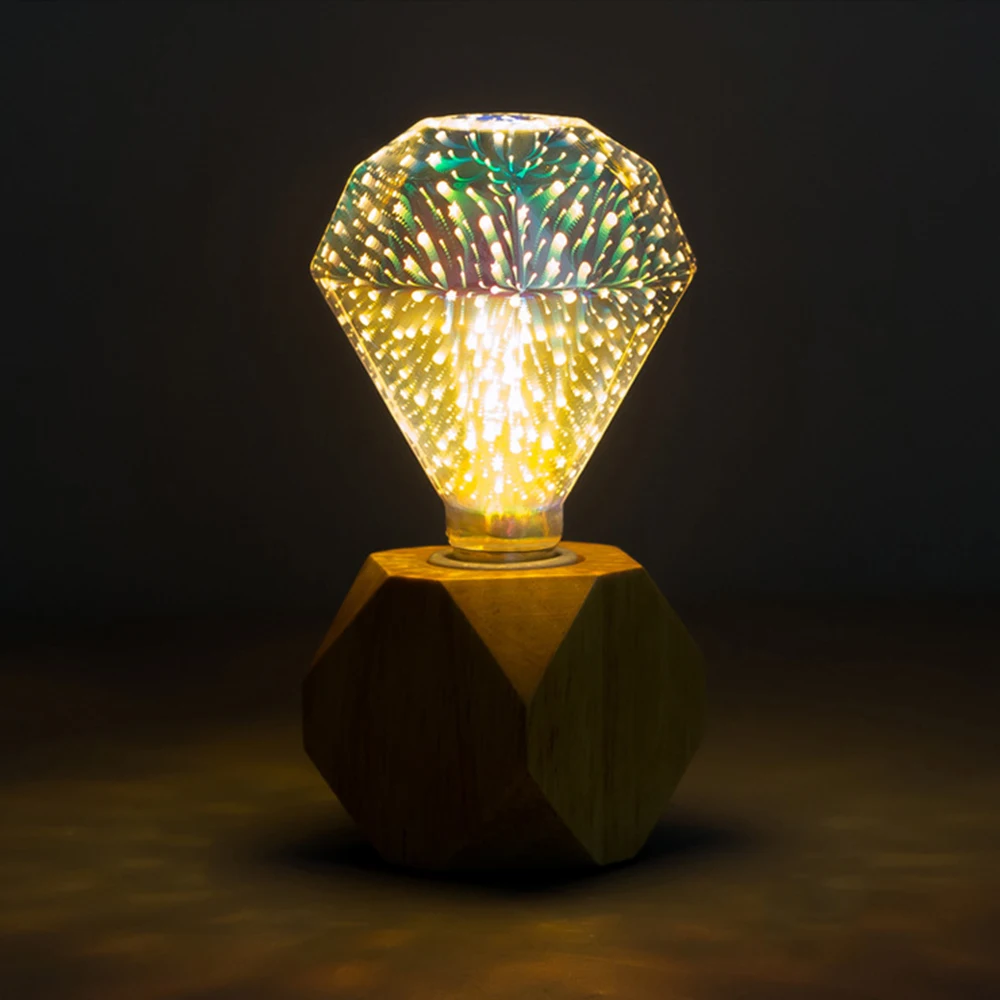 Светодиодсветодиодный лампа Эдисона E27 винтажный декоративный 3d светильник