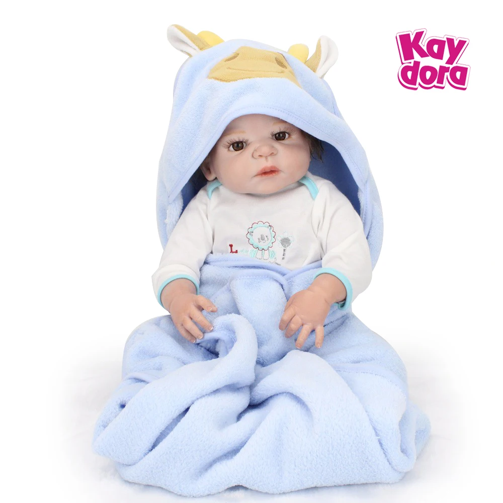 

22 inch 55cm Full Silicone Reborn Baby Dolls Alive Lifelike Real Dolls Realistic Kids Reborn Babies Toys Birthday Christmas Gift