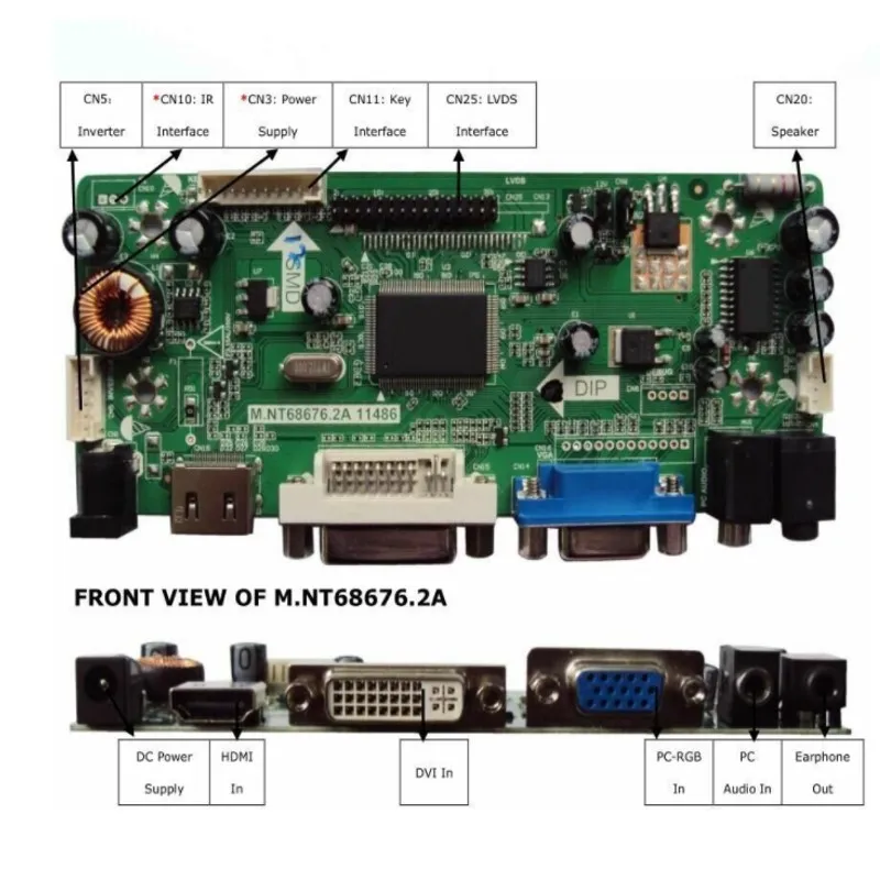 Плата контроллера ЖК-дисплей HDMI DVI VGA Аудио ПК Модуль Драйвер DIY комплект Pin панель