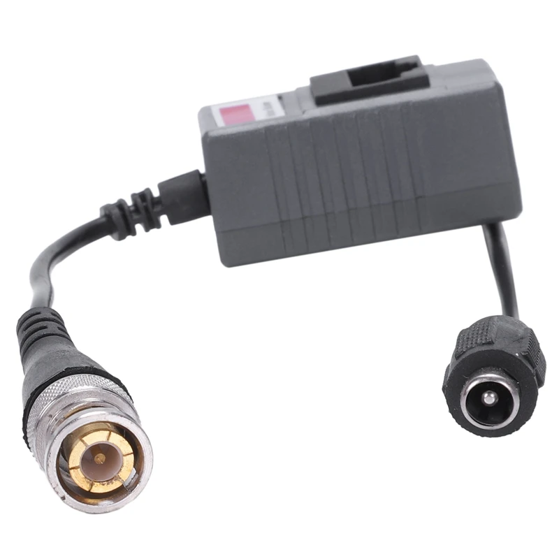 

2 x CCTV Camera UTP BNC Male to RJ45 5.5x2.1MM Power Video Balun Transceiver