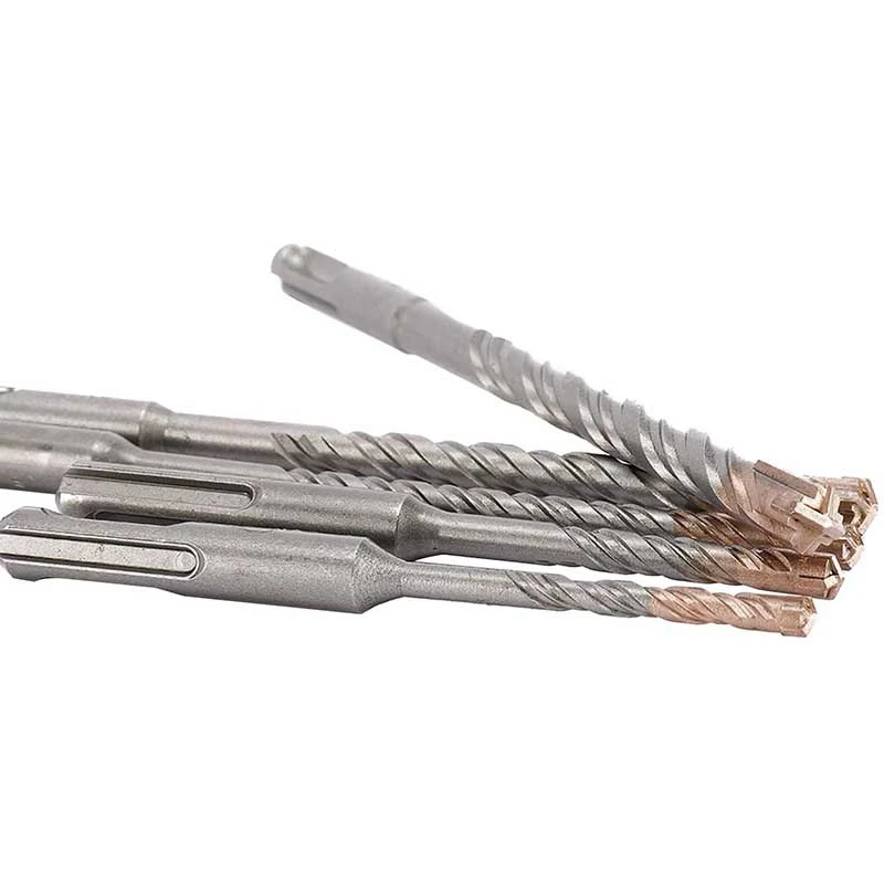 

5Pcs Cross Impact Drill Electric Hammer Concrete Round Shank Square Shank Four Holes Alloy Four-Blade Drill