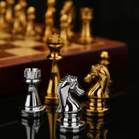 professional chess pieces international metal 3030cm folding table games with wooden box children and aldult gift ornaments new