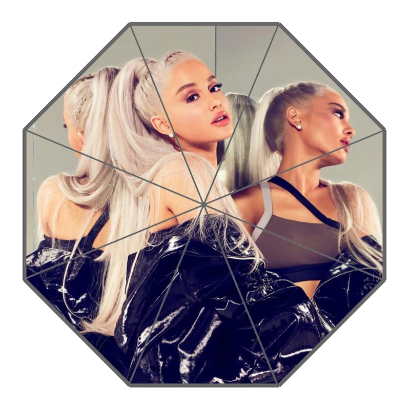 P# Ariana Grande 03 Зонт с индивидуальным принтом складной зонт от солнца и дождя для путешествий неавтоматический декоративный зонт высокого качества - Цвет: 2