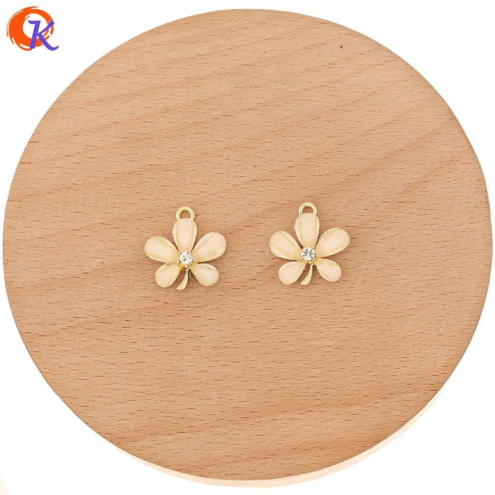 

Cordial Design 50Pcs 16*17MM Jewelry Accessories/DIY Charms/Flower Shape/Hand Made/Rhinestone Connectors/Earring Findings