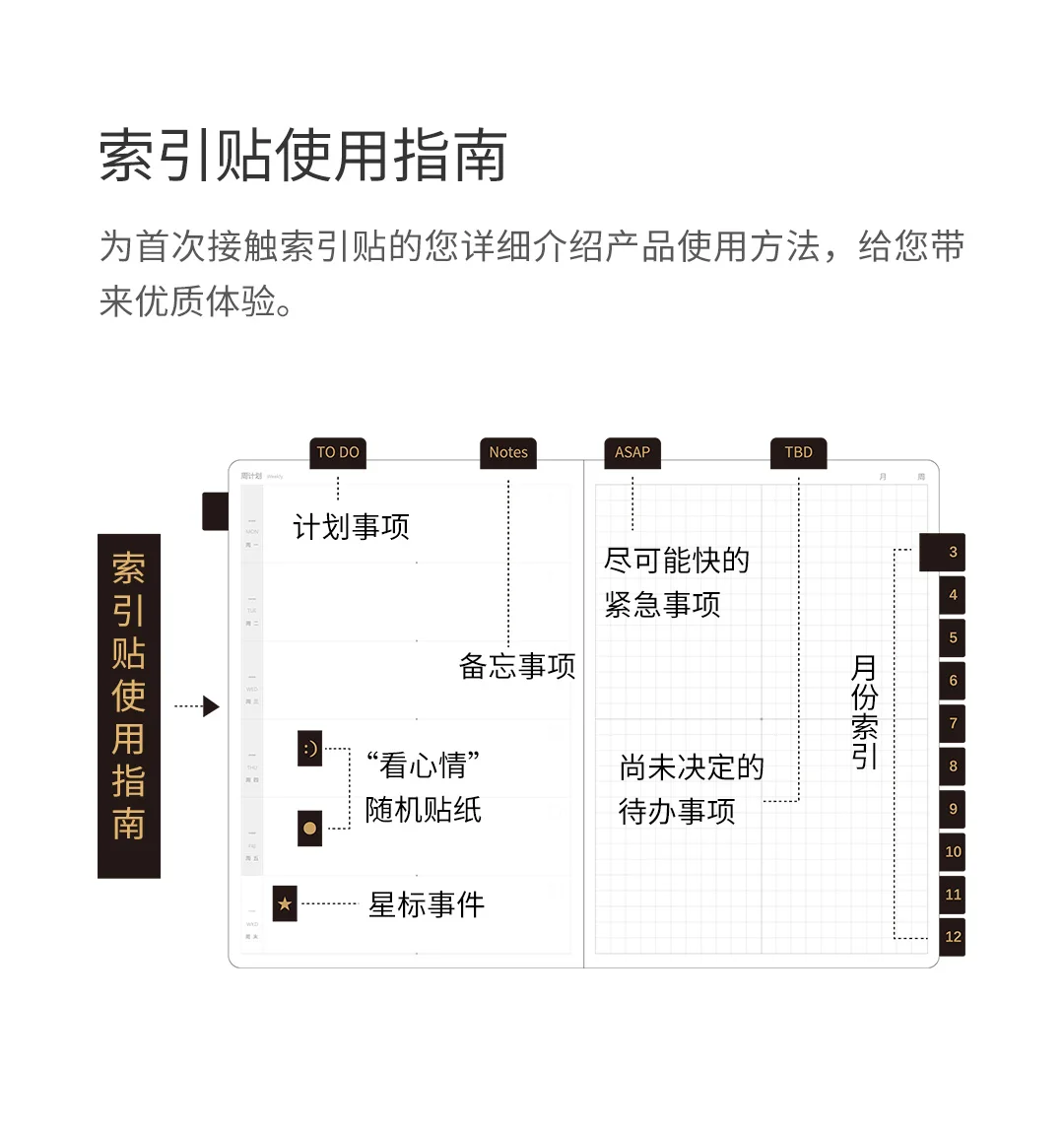 Xiaomi Mijia Youpin kinbora index стикер текстурированная текстура помеченный содержание вогнутый дизайн